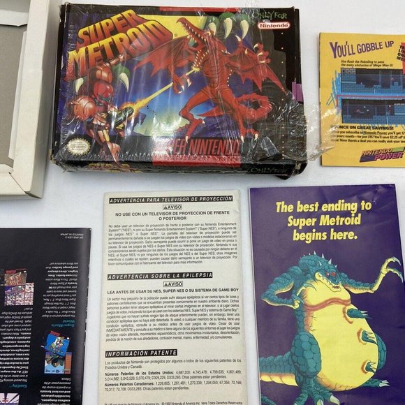 Super Metroid Super Nintendo Entertainment System SNES Complete Not Tested - Picture 6 of 10